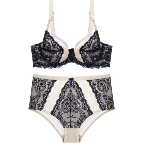 Ultra Thin Transparent Unlined Lace Bra Set Bandage Cross Strappy Bra Backless Lacy Underwear High Waist Panties Women Lingerie