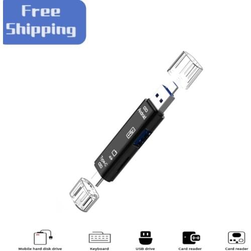SD Card Reader Type-c USB Micro Ports to SD Micro SD TF Card Reader for PC Laptop Accessories Smart Memory Cardreader SD Card
