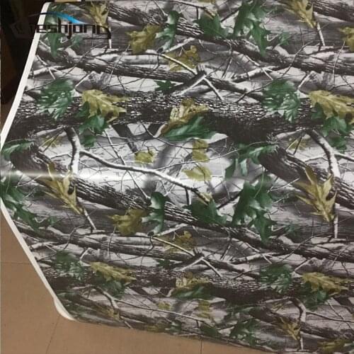 Real Camo tree Vinyl Car Wrap Break Up PVC Adhesive Real Tree Camouflage Film For Truck Hood Roof Motors Gunskin Golf Cart Decal