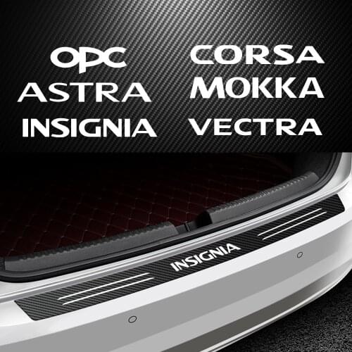 Carbon Fiber Car Rear Bumper Protection Sticker for Opel Opc Astra Insignia Corsa Mokka Vectra Auto Decoration Accessories