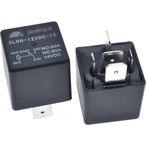 10PCS Automotive relays SLDH-12VDC-1C A set of conversion 5 feet 60A 14VDC wide pin socket type