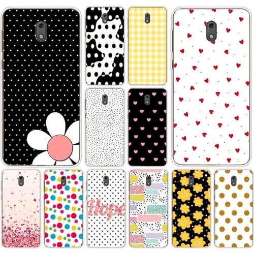 15AS Black and White Polka Dot Silicone case for Nokia 2 2.1 2.3 3 3.1 5 5.1 6 8 Plus cover funda