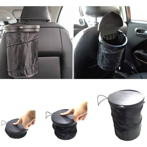 Car Interior Accessories Foldable Car Trash Container Car Auto Garbage Bin Bag Waste Bins Cleaning Tools Accessories For Car