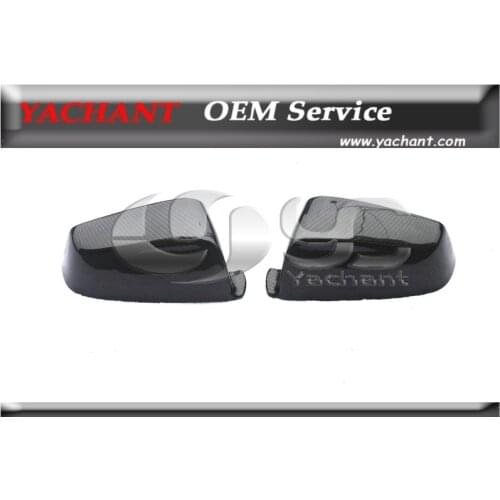 Carbon Fiber Side Mirror Cover Caps Frame Replacement Fit For 2008-2010 F60 5 Series LCI