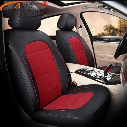AutoDecorun Custom Genuine Leather Seat Covers for Mitsubishi Pajero Car Seat Cover Accessories 5 / 7 Seats Protectors 2006-2019