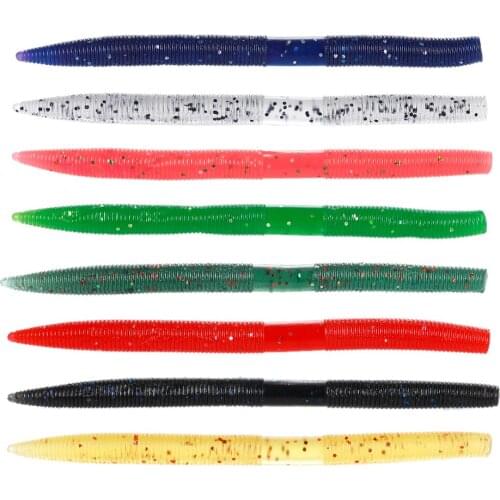 5Pcs Simulation Earthworm Red Fishing Worms 14cm Artificial Fishing Worms Fishy Smell Lures Soft Bait Fishing Tackle for Fishing