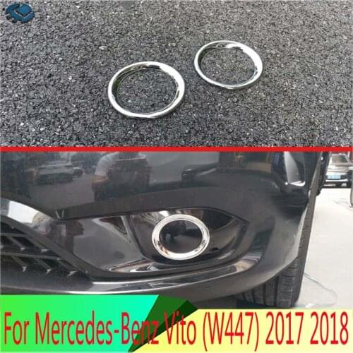 For Mercedes-Benz Vito (W447) 2017 2018 Car Accessories ABS Chrome Front Fog Light Lamp Cover Trim