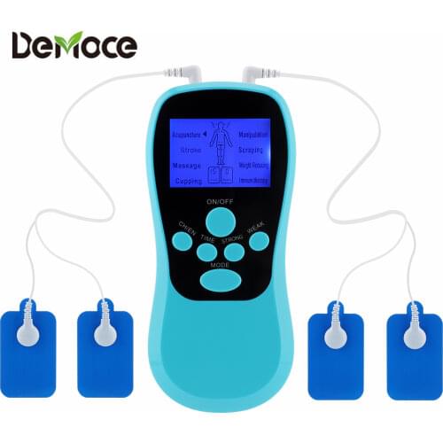 Mini Massager Blue Screen Dual-output Massage Instrument EMS Tens Massage Full Body Tens Acupuncture Electric Therapy Massager