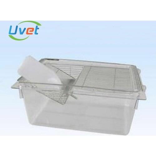 Uvet Veterinary Mouse Breed cage 500ml PP Texture Drinking bottle Stainless steel mesh cover Rat experimental breeding cage