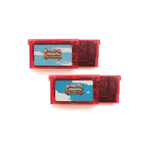 Harvest Moon More Friends of Mineral Transport Red Shell for 32 Bit Video Game Cartridge Console Card Handheld Player