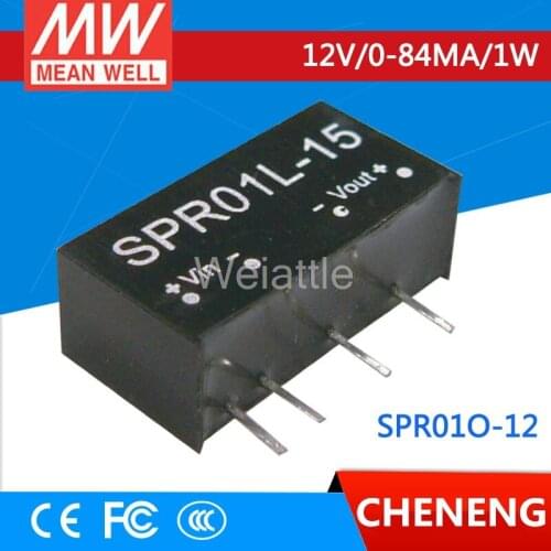 MEAN WELL original SPR01O-12 12V 84mA meanwell SPR01 12V 1W DC-DC Regulated Single Output Converter