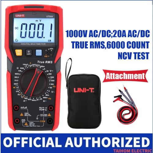 UNI-T UT89XD Professional Digital Multimeter True RMS NCV 20A Current AC DC Voltmeter Capacitance Resistance Tester