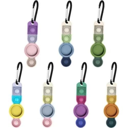 For Apple Airtags Soft Silicone Protective Bumper Case For Apple Locator Tracker Anti-lost Device Keychain With Tracker Buckle