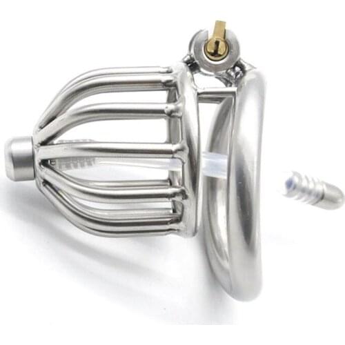Newest 304 stainless steel chastity device metal cock cage cb6000s penis cages bdsm men bondage male chastity devices sex toys