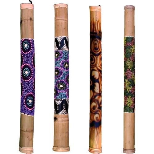 Terre rainmaker rainsticks made of bamboo paint or burned 60cm or 80cm