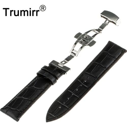 1st Layer Calf Genuine Leather Watch Band for Tissot 1853 Wrist Strap Butterfly Buckle Bracelet 16mm 18mm 20mm 22mm 24mm + Tools