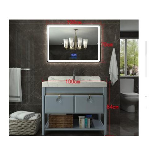 Modern Nordic bathroom cabinet combined with solid wood floor smart mirror American bathroom bathroom cabinet wash basin counter