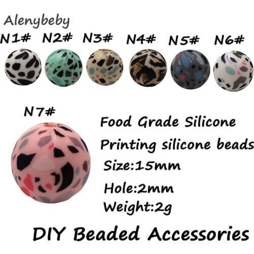 15mm Silicone Round Pearl Bead Eco-friendly Sensory Baby Teething Bead Necklace Food Grade Mom Nursing DIY Jewelry Baby Teethers