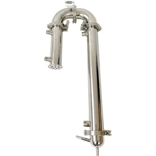 Clamp 2" 51mm ( OD64mm ) Condenser KIT . Dephlegmator, Reflux, Distiller Condenser. 8 pipes with spacers . Sanitary Steel 304