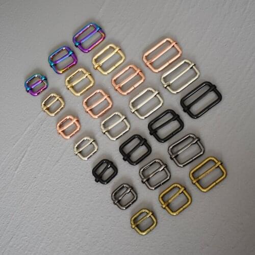 15mm/20mm/25mm/30mm 20 Pcs Slider Adjustable Buckle Handbag Strap Slider Adjuster Belt Buckles For Bag DIY Accessories