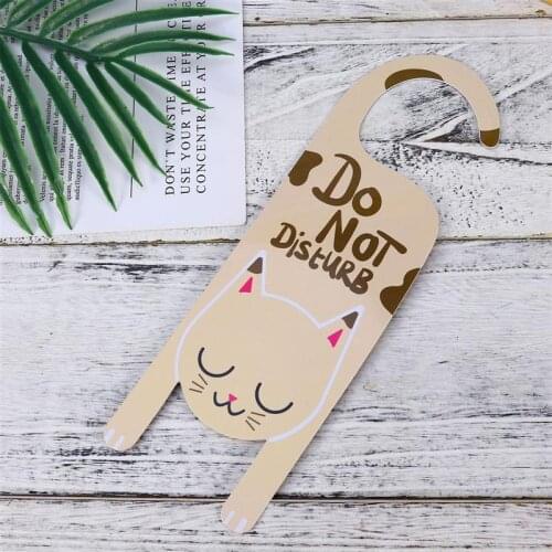 2pcs Door Sign PVC Cartoon Do Not Disturb Door Hanging Ornament Tags Shop Pendant for Club Cafe