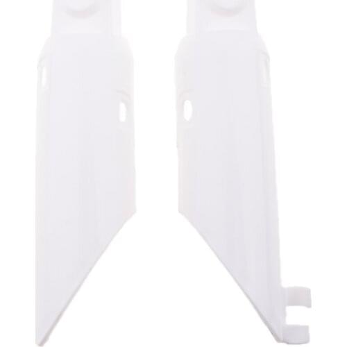 2 Pieces Motorbike Fork Guard Protectors Cover Set Plastic for Honda CRF 50 - White