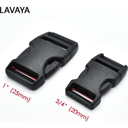 2pcs/pack 20mm 25mm Contoured Curved For Paracord Bracelet & Dog Harness Plastic Buckle Black Backpack Straps Webbing