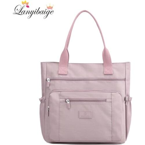 2021 New Nylon Handbag Women Fashion Messenger Bags Large Capacity Travel Shoulder Bags Casual Womens Tote Shopping Bag