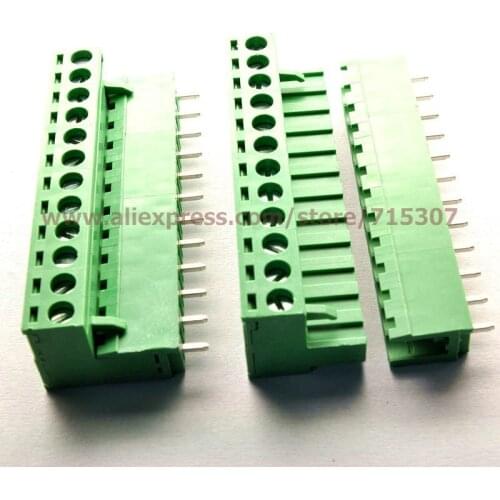 PHISCALE 5 set Vertical PCB Terminal Blocks 5.08mm 12pin 300V 15A