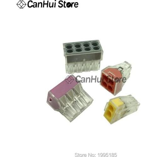 5Pcs Wire Connectors DIY YOU 773 PCT-102/104/106/108 Universal Compact Wire Wiring Connector Conductor Terminal Block With Lever
