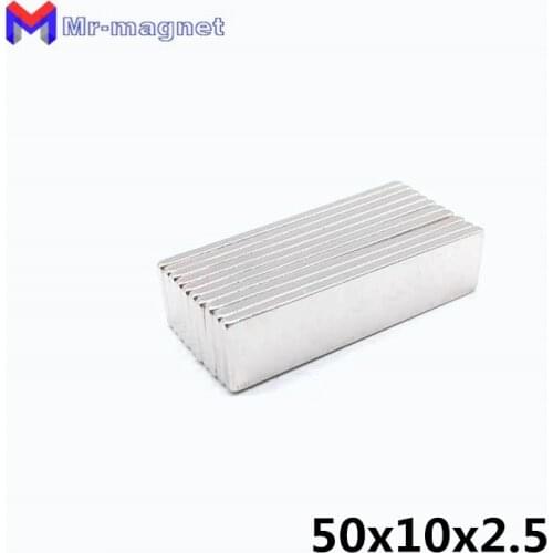 50pcs 50x10x2.5mm strong neo neodymium magnet 50x10x2.5, NdFeB magnet 50*10*2.5mm, 50mm x 10mm x 2.5mm magnets 50mmx10mmx2.5mm