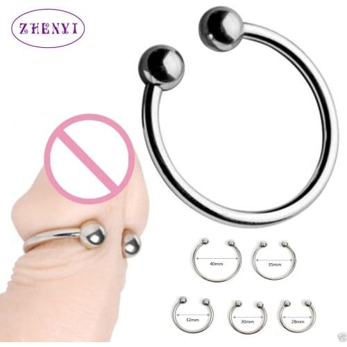 6 Size Metal Male Cock Penis Ring Sex Toy For Men Adult Couples Chastity Cage Device Delay Ejaculation Sexy Gay Bdsm Sex Product