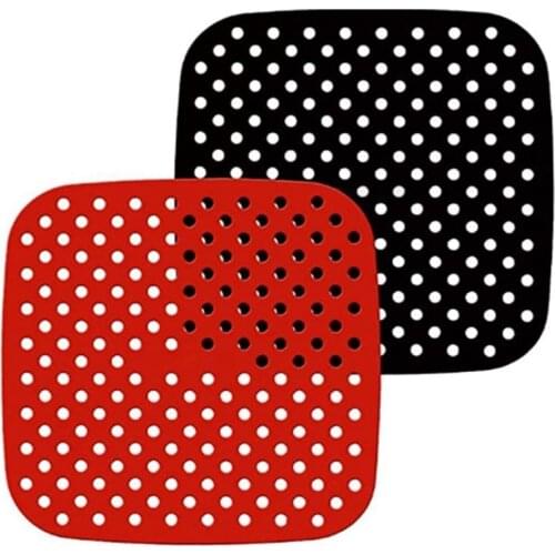 8/9inch Square Round Heat-resistant Silicone Mat For Air Fryer Silicone Liners Pot Mat Kitchen Accessories Gadgets