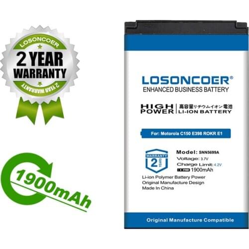 LOSONCOER Battery 1500mAh SNN5699A Battery For Motorola C150 E398 ROKR E1 ROKR E3 V810