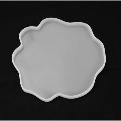 Large Irregular Cup Tray UV Resin Mold Epoxy Coaster DIY Silicone Craft Epoxy Resin Art Jewelry Accessories 18.8x20.5cm
