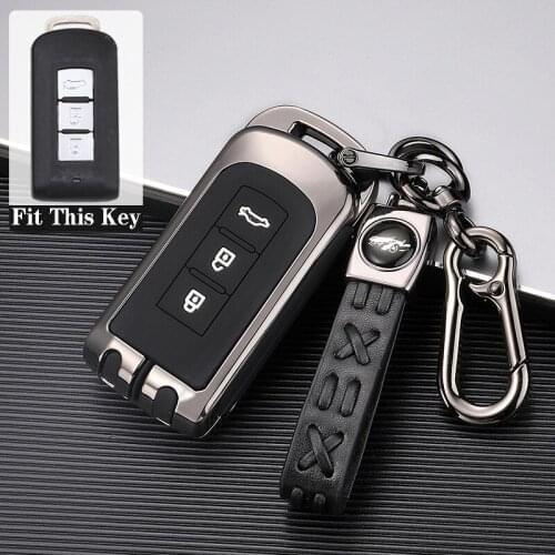 Zinc Alloy Car Key Cover Case Full Protection Folding key For Mitsubishi ASX Outlander Pajero Lancer-ex Outlander Accessories