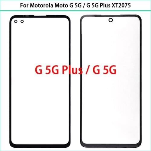 For Motorola Moto G 5G Plus XT2075 Touch Screen LCD Front Outer Glass Panel Lens For Moto G 5G LCD Front Glass Replace