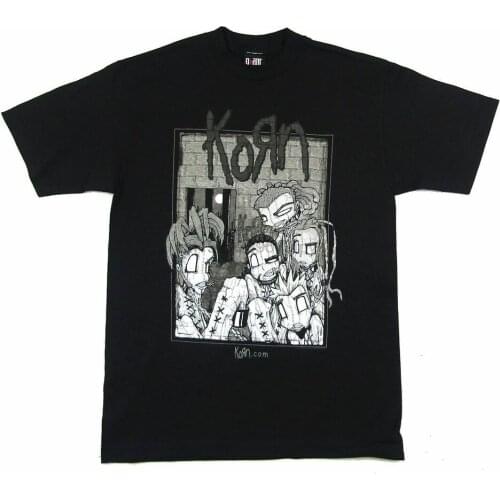 KORN Stitched Doll Band Image Issues Tour 2000 Black T Shirt New Official NOS