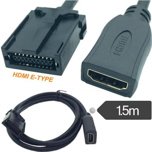 HDMI-compatible E Type to HDMI-compatible A Type Extension AV cable for car 1.5m
