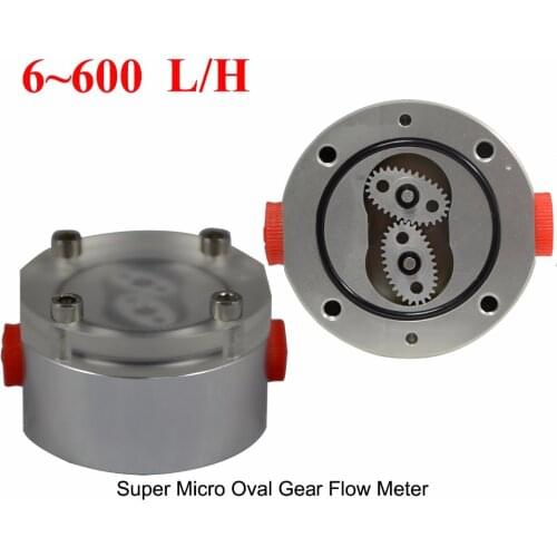 Aluminium material female thread connection pulse output and 4~26 VDC power 6~600 L/h flow range palm oil flow meter