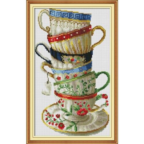 Exquisite coffee cup 5D diamond painting DIY round square diamond cross stitch rhinestone embroidery set restaurant decor gifts
