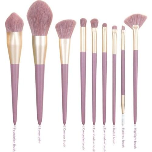 9Pcs Makeup Brushes Synthetic Concealer Eye Shadow Cosmetic Brush Set Maquiagem кисти для макияжа Makeup Brushes Makeup Set