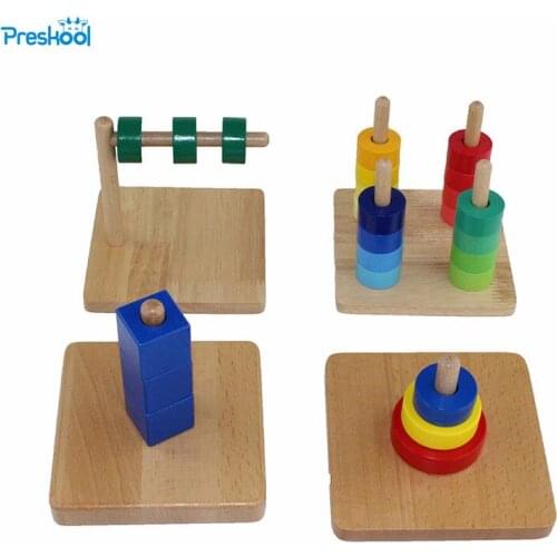 Montessori Infant Teaching aids kindergarten children wooden Toys baby preschool education fine training Puzzle toys 24 months