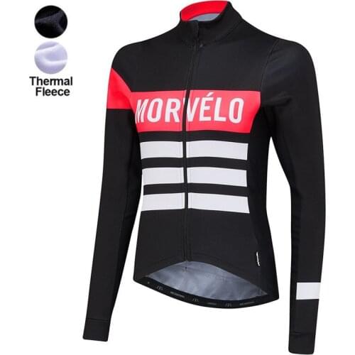 Morvelo Women Winter Thermal Fleece Long Sleeve Bicycle Cycling Jersey Road Mountain bike Shirt Outdoor Sports Bicycle Clothing