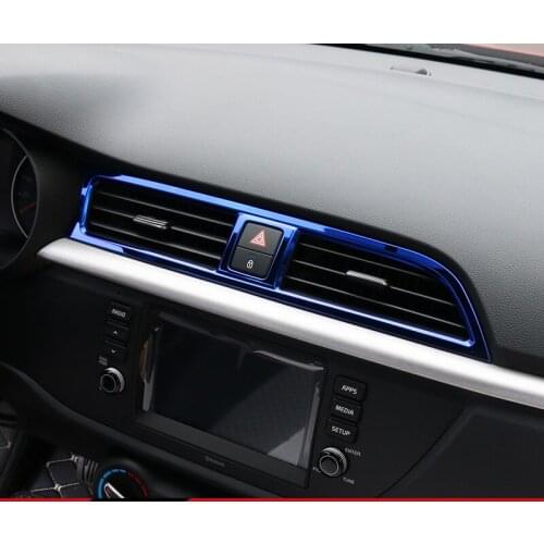 Stainless steel Trim for KIA K2 2017 Central instrument console Air outlet frame