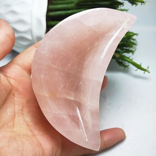 440g rose quartz ashtray Natural pink crystal mooms Ashtray Gemstone tobacco jar Healing decoration