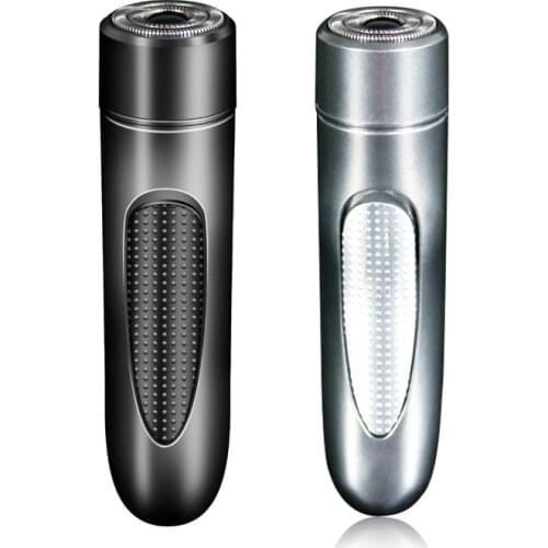 Portable Mens Electric Shaver Powerful Motor Replaceable Acute Angle Cutting Head Fast Shaving Hair Removal USB Rechargeable