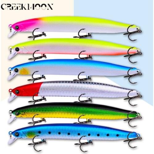 6pcs/set Pencil Fishing Lure 14cm 18.6g Topwater Sub Surface Sinking Fish Lures Artificial Hard Bait with Three 6# Hooks