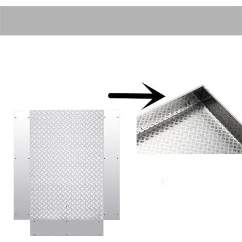 Stainless Steel Rear Body Anti-skid Plate for WPL D12 Mini Truck Model Car Anti-slip Board for WPL D12 Mini Truck Model Car Part