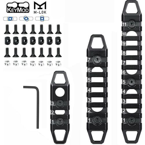 MLOK KeyMod Rail Section 3 Slot 7 Slot 11 Slot Picatinny Accessory Rail Sections